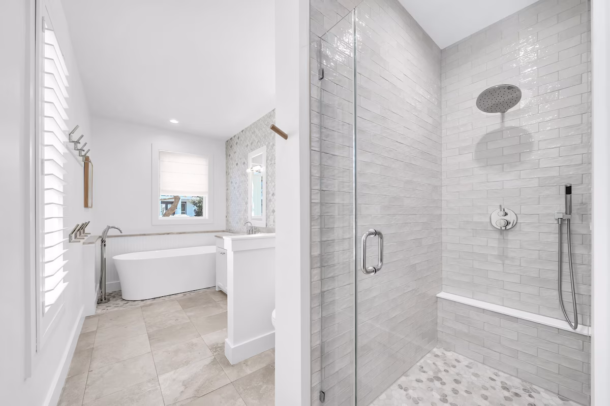 Primary 1 Ensuite Bathroom--Separate Shower, Soaking Tub, and Double Vanities